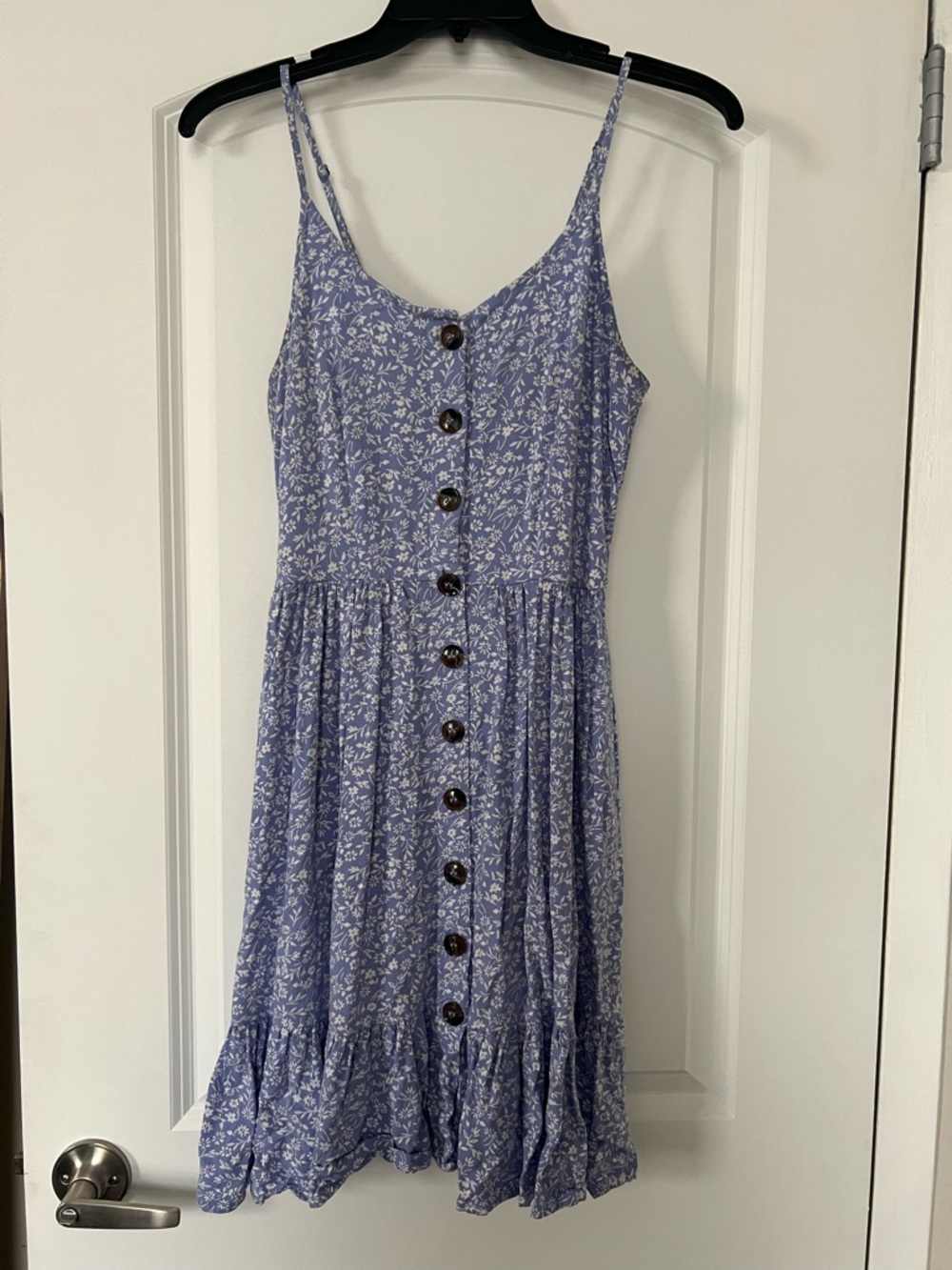 Japna Lilac Floral Button-Front Mini Dress
